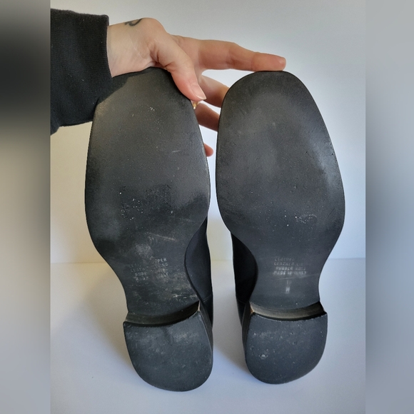 Vintage Hugo Buscati Black Leather Chelsea Boots Women's Size 10 - Picture 9 of 13